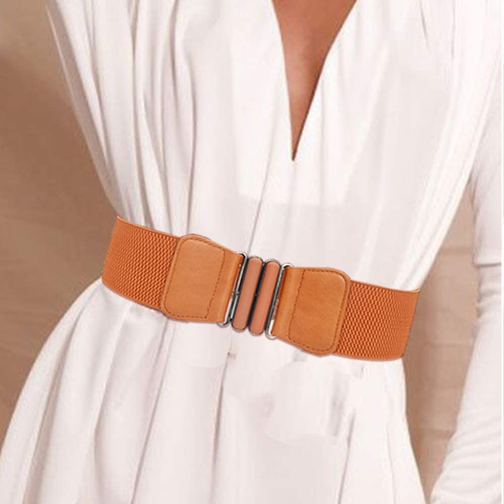 Maxxlite Women's Waist Belt Stretch Elasticated Waist Buckle Fashion