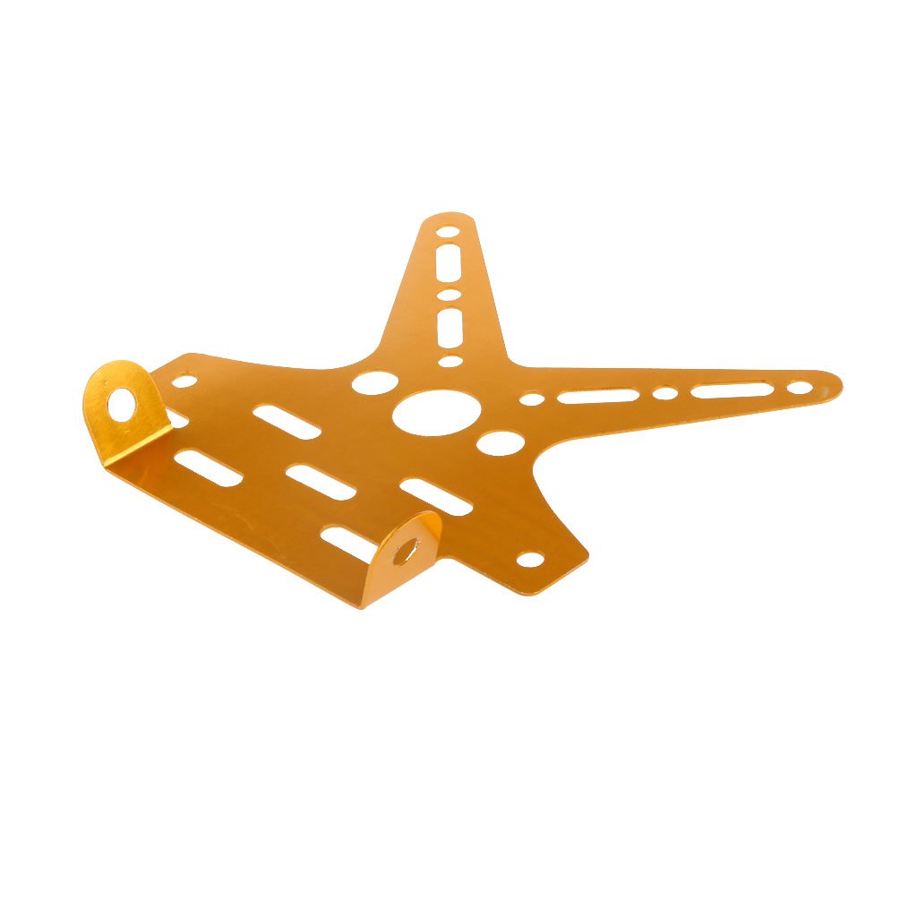 Maxxlite Motorcycle Number License Plate Adjustable Aluminum Alloy Holder Mount Bracket - Gold