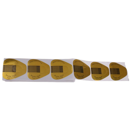 Maxxlite 100pcs Nail Art Tips Form Guide Sticker Extension Polish DIY Stencil Tools - yellow