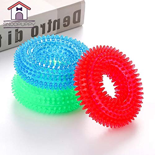 Maxxlite Pet Dog Spike Chew Rim Toy Chew Toy for Dogs & Puppies - Pink
