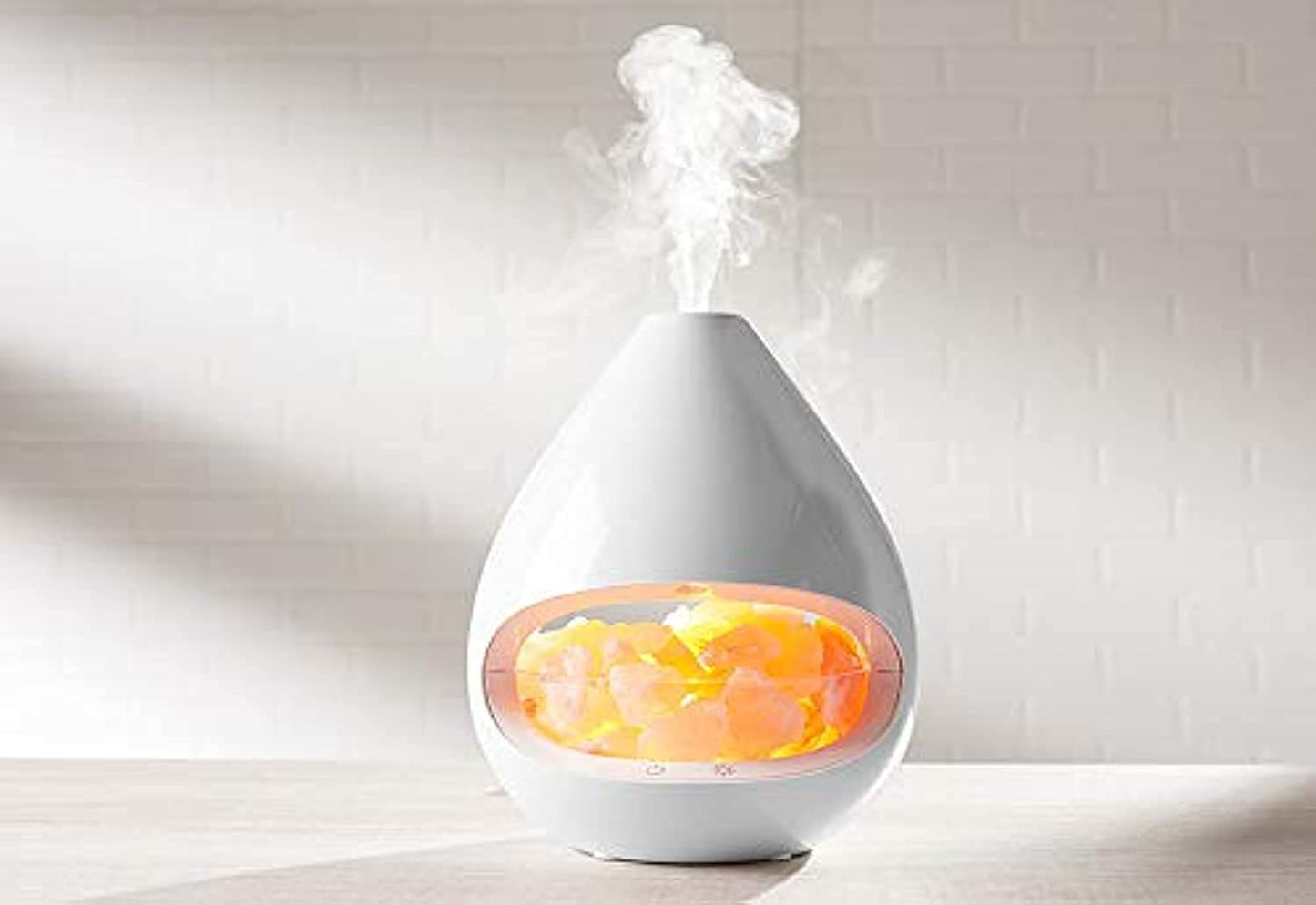 Maxxlite 2 in 1 Himalayan Salt Lamp Diffuser with Mist Humidifiers Pure Himalayan Rock Salt,and 2 Halogen Bulbs and 5 Light Settings Mode