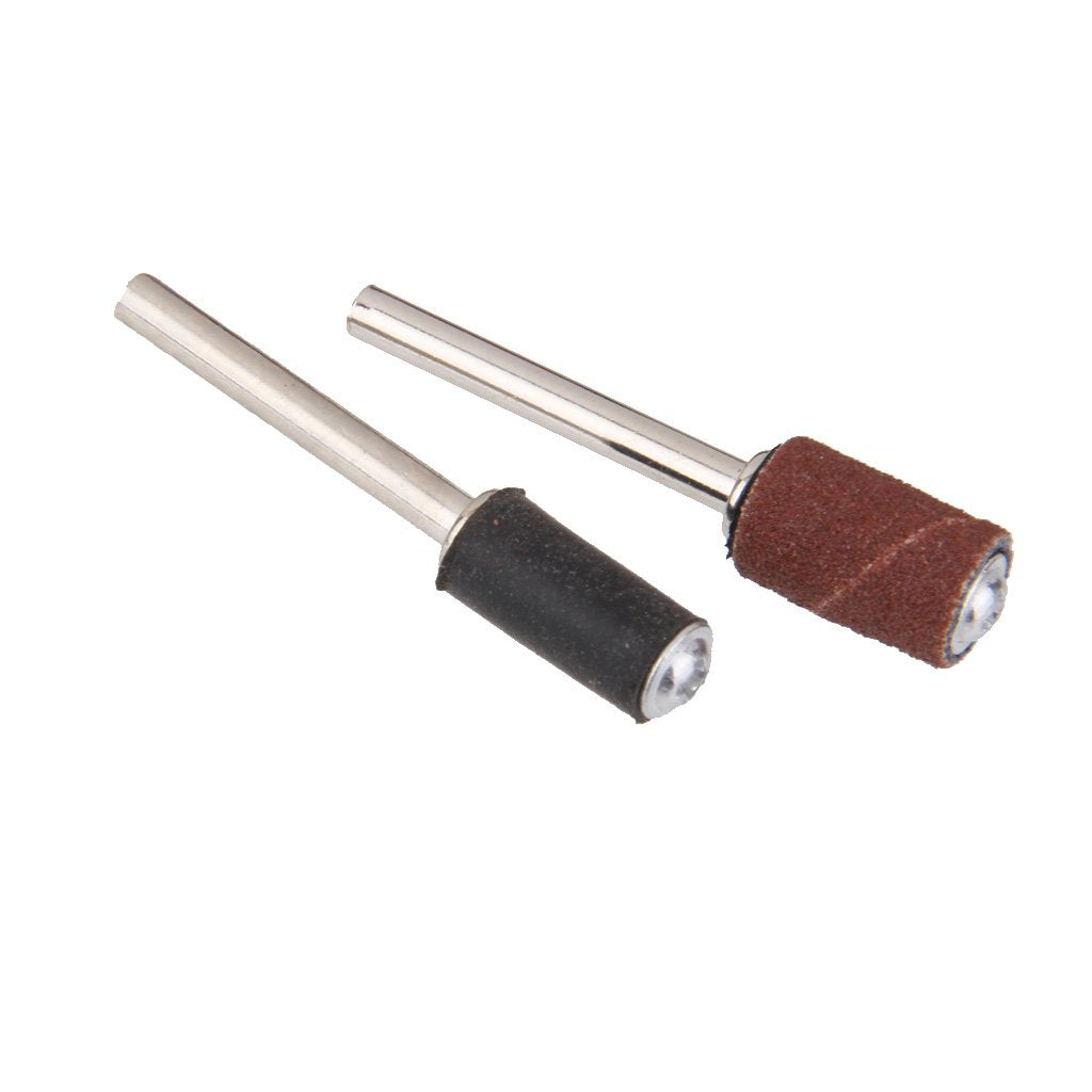 Maxxlite 100pcs 1/4" Sanding Bands Kit with 2 Sanding Drum Mandrels for Rotary Tools