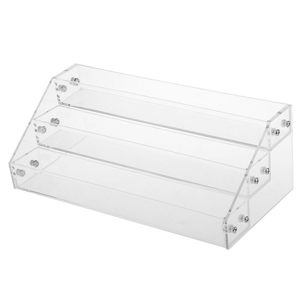Maxxlite Beauty 3 Tiers 4 Tiers Nail Polish Table Organizer Rack Clear Acrylic Nail Polish Storage Display Holder Stand-4 Styles Available -3 Tiers-hold 30 bottles