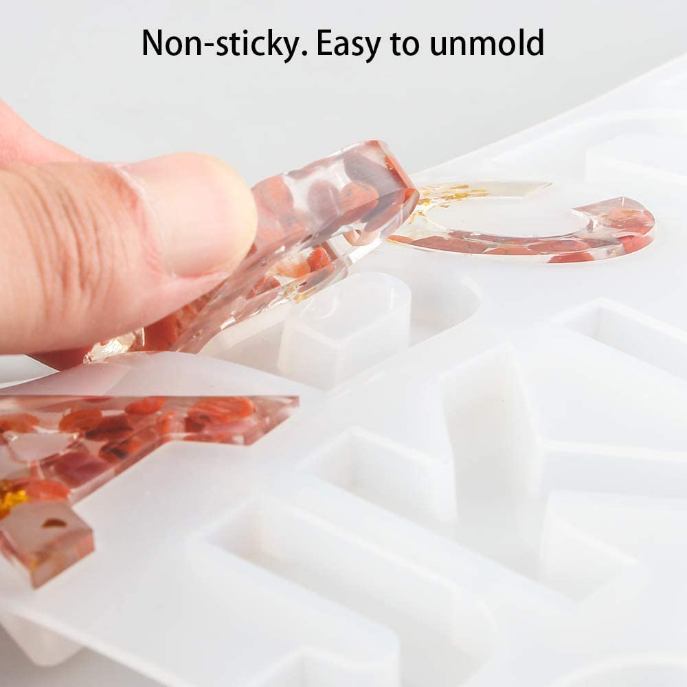 Maxxlite Alphabet Shape Resin Art Mold Creative DIY Multipurpose A to Z and Numerics Keychains Pendant Art and Craft Making Kit Silicone Epoxy Resin Art Mould (A33)