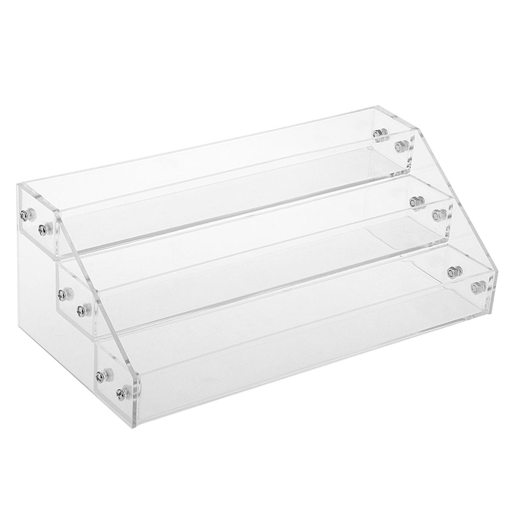 Maxxlite Beauty 3 Tiers 4 Tiers Nail Polish Table Organizer Rack Clear Acrylic Nail Polish Storage Display Holder Stand-4 Styles Available -3 Tiers-hold 30 bottles