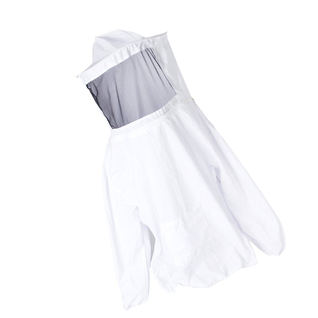 Maxxlite Beekeeping Jacket Veil Bee Protecting Suit Dress Smock Equipment-White