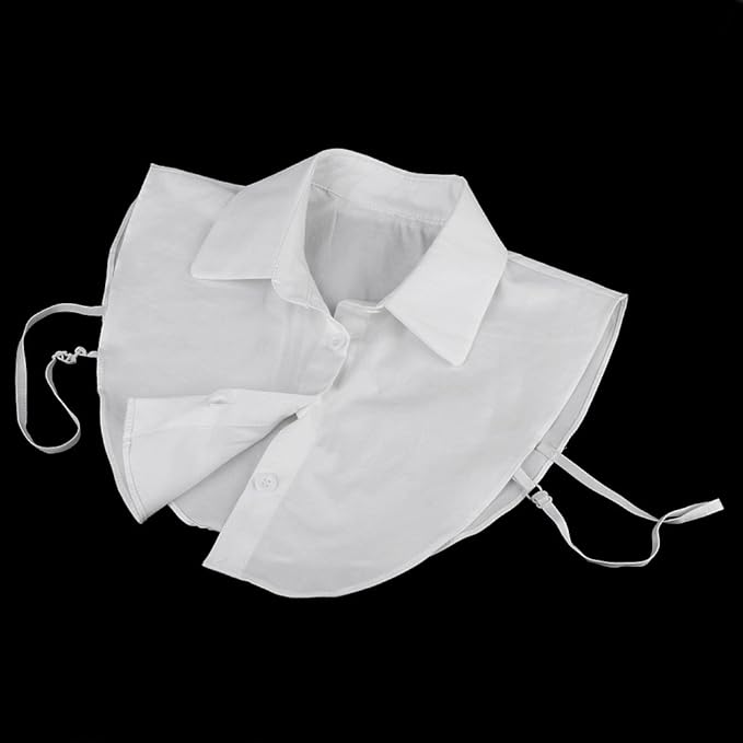 Maxxlite Women Detachable Collar White Cotton Half Shirt False Collar Detachable White Fake Collar Casual Style Shirt For Office Lady Girls Dickey Half Blouse