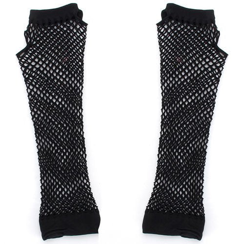 Maxxlite Imported 1Pair Hens Night Party Bride To Be Black Ladies Fingerless Fishnet Gloves