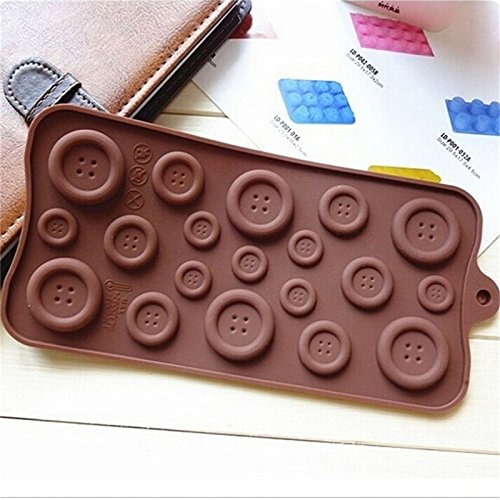 Maxxlite Button Shape Chocolate Mould DIY Fondant Soap Cake Cookie Mold Big Small Buttons Silicone Chocolate Mold