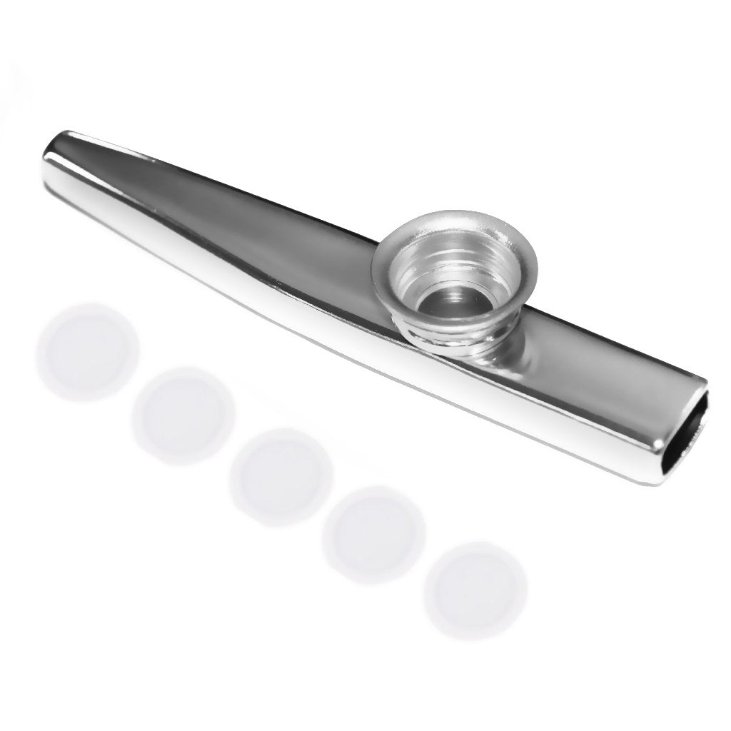 Maxxlite Aluminium Alloy Kazoo with Diaphragm Silver