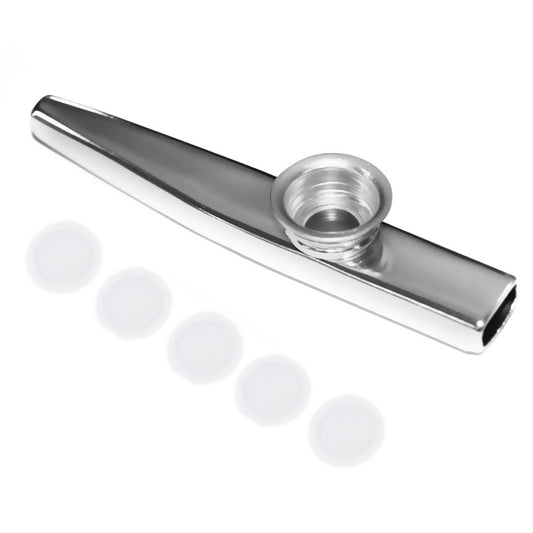 Maxxlite Aluminium Alloy Kazoo with Diaphragm Silver