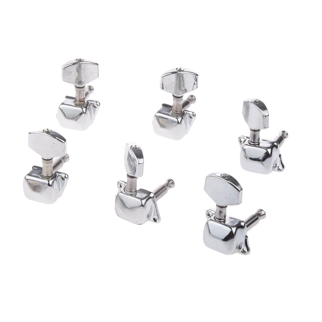 Maxxlite 6pcs Semiclosed Tuners Tuning Pegs with Accs for Electric Acoustic Guitars