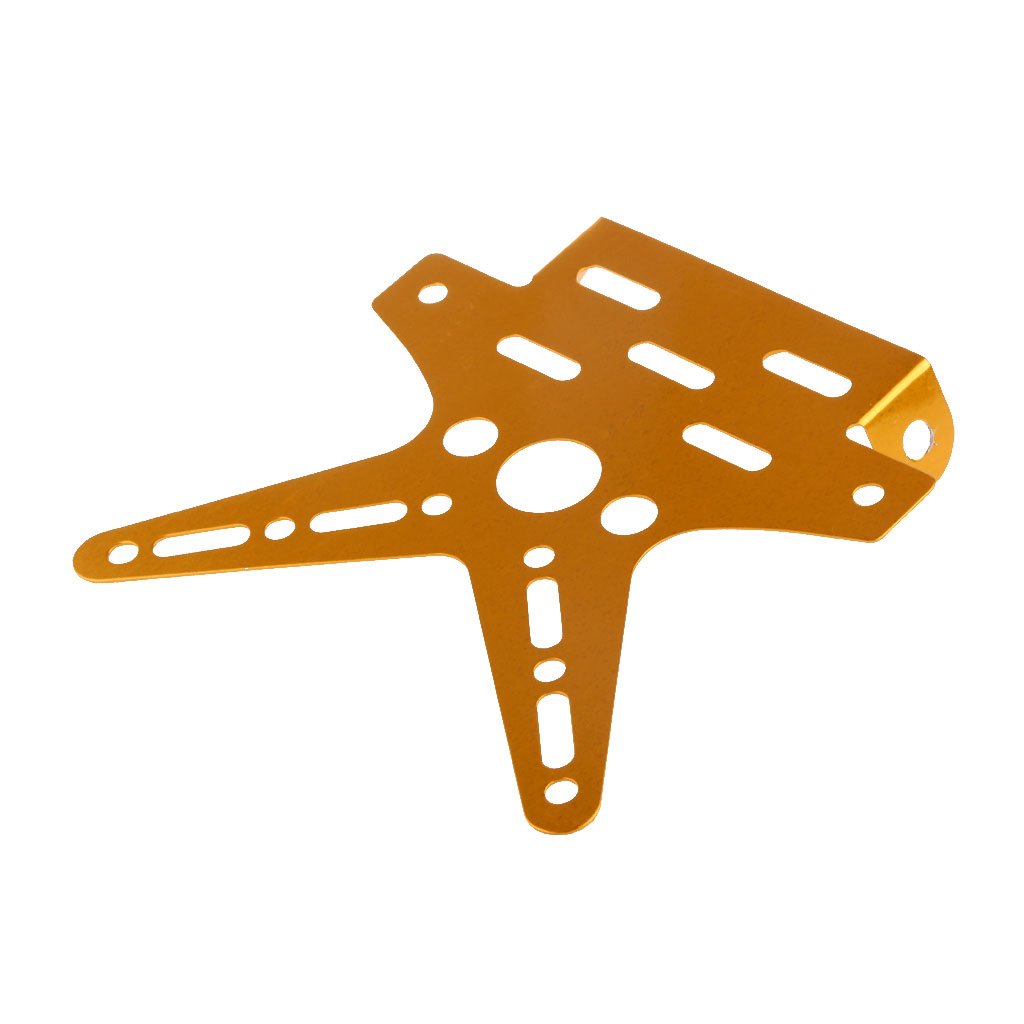 Maxxlite Motorcycle Number License Plate Adjustable Aluminum Alloy Holder Mount Bracket - Gold