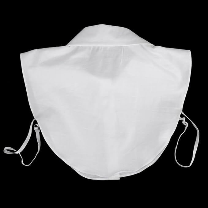 Maxxlite Women Detachable Collar White Cotton Half Shirt False Collar Detachable White Fake Collar Casual Style Shirt For Office Lady Girls Dickey Half Blouse