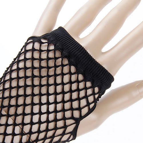 Maxxlite Imported 1Pair Hens Night Party Bride To Be Black Ladies Fingerless Fishnet Gloves