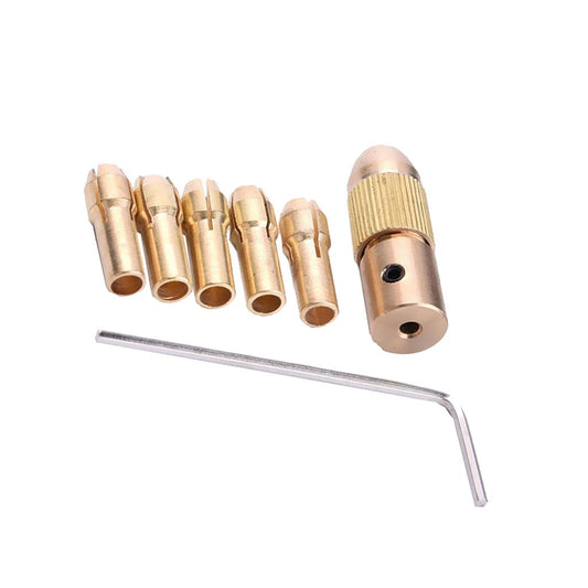 Maxxlite Drill Bits Shank Metal Drill Chuck Collet Bits Rotary with Screw, 0.5-3 mm, 3.17 mm, (Set of 7)