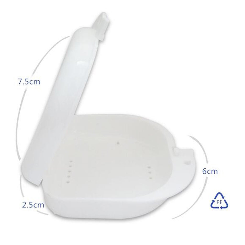 Maxxlite Ventilate Dentures Retainer Mouthguard Brace False Teeth Storage Box-  White/ Green/ Blue/ Pink/ Purple