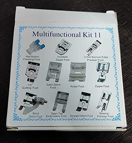Maxxlite Imported 11Pcs Multifunction Presser Feet For Brother Singer Domestic Sewing