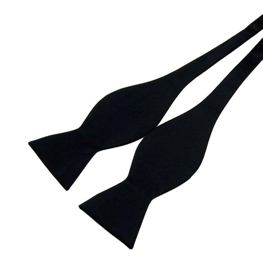 Maxxlite Adjustable Men's Silk Self Bow Tie Necktie New Fashion Normal Occasion-Black