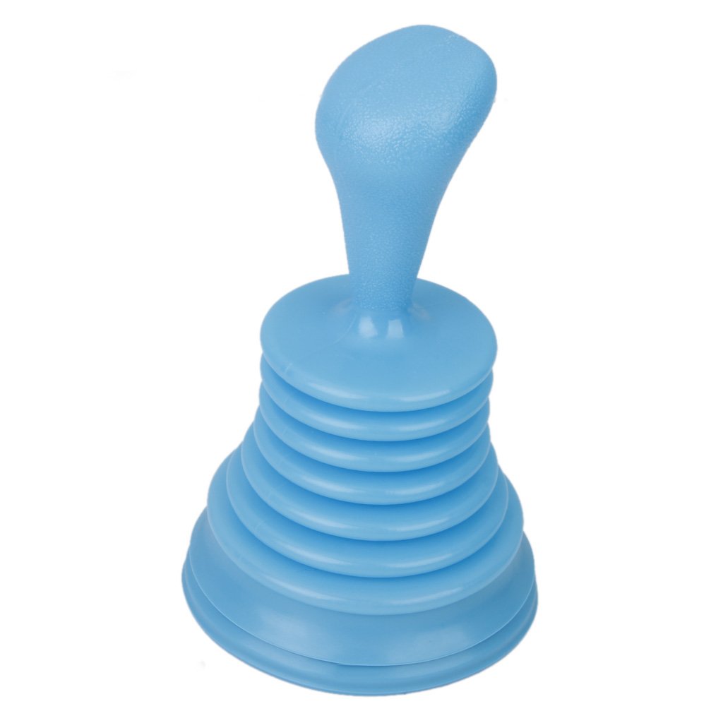 Maxxlite Toilet Bathroom Kitchen Drain Sink Plunger Unblocker Cleaner Blue