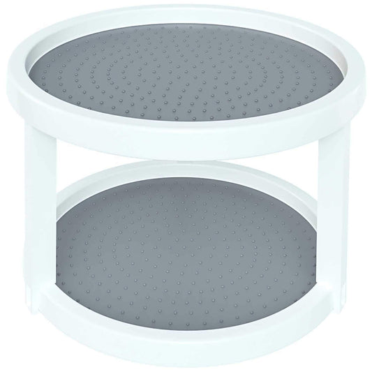 Maxxlite 2-Tier Twin Turntable Non Skid Double Layer Rotating Tray