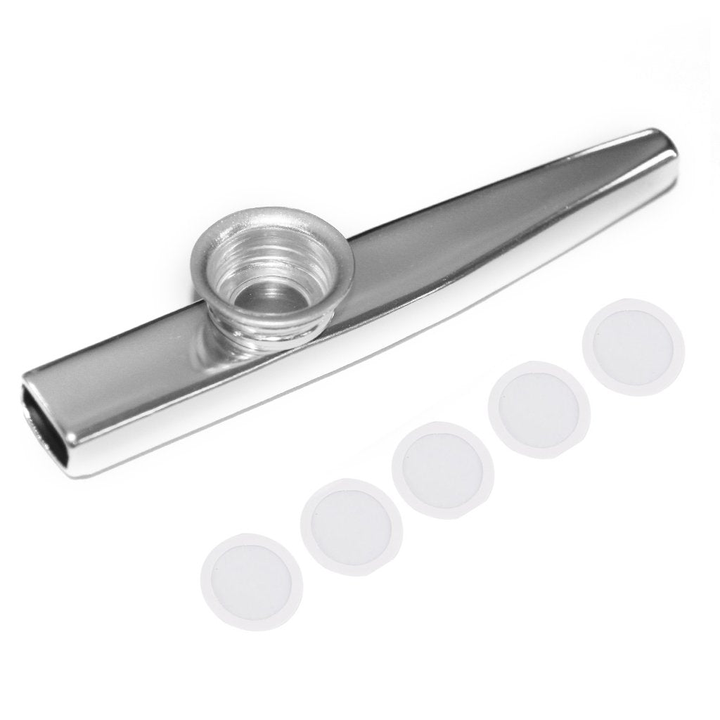 Maxxlite Aluminium Alloy Kazoo with Diaphragm Silver