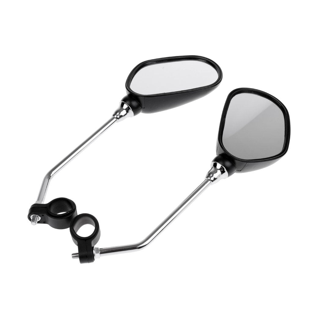 Maaxxlite Mountain Bike Handlebar Mirror 360 Degree Rotating Rear View with Safety Reflector - 2 Pieces