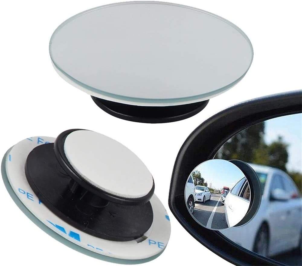 Maxxlite Frameless Round Convex Rear View Blind Spot Mirror Cars/Trucks/Vans (Pack of 2)