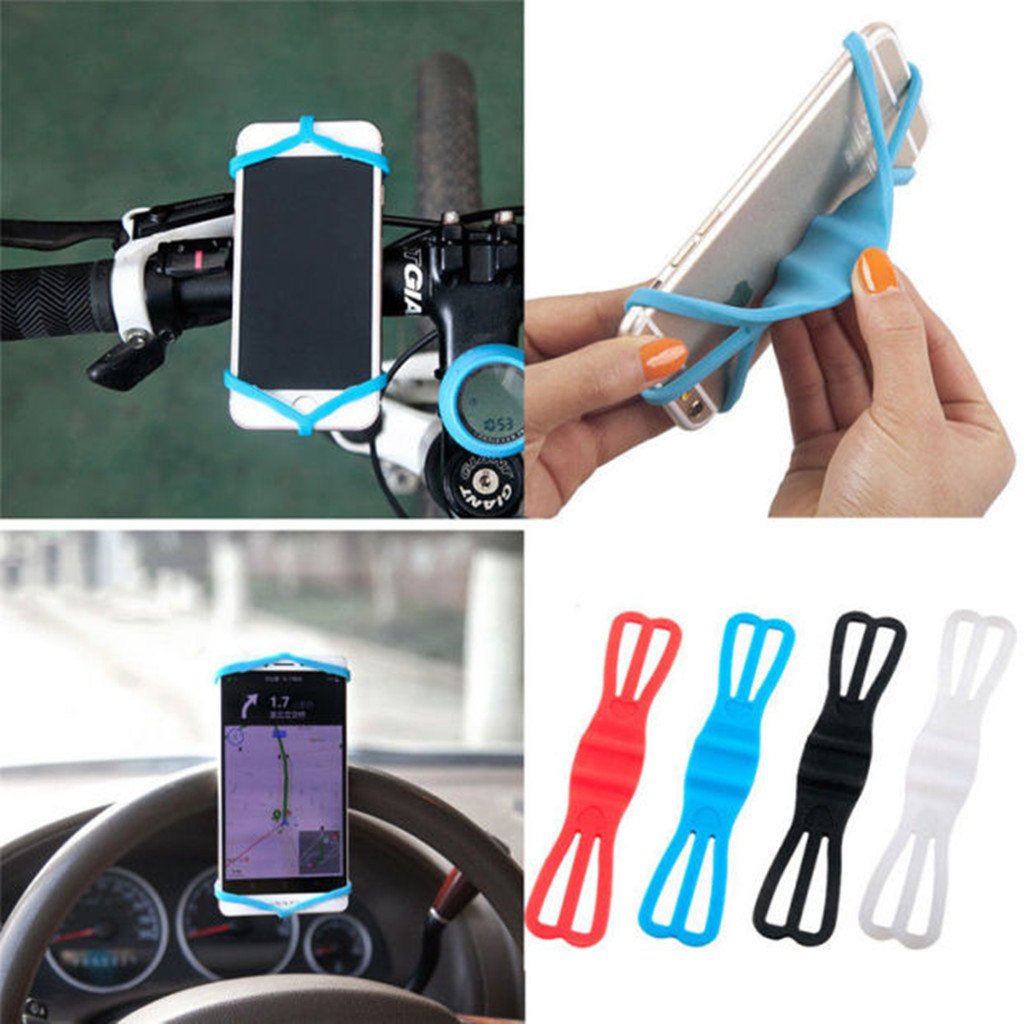 Maxxlite Silicone Bandage for Bike Mount Phone Holder for Bicycles, Car Steering wheel (Black)