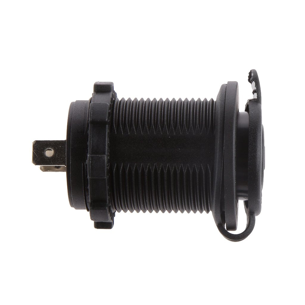 Maxxlite Waterproof 12V Car Cigarette Lighter Socket Usb Charger, Black