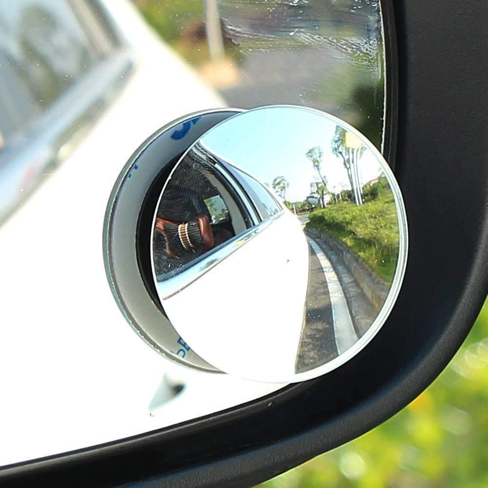 Maxxlite Frameless Round Convex Rear View Blind Spot Mirror Cars/Trucks/Vans (Pack of 2)