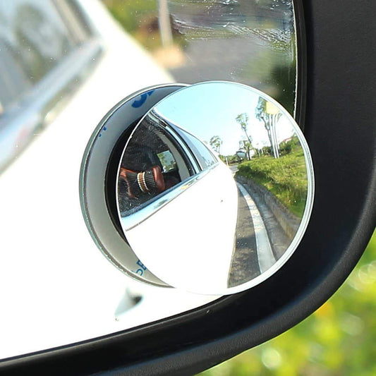 Maxxlite Frameless Round Convex Rear View Blind Spot Mirror Cars/Trucks/Vans (Pack of 2)