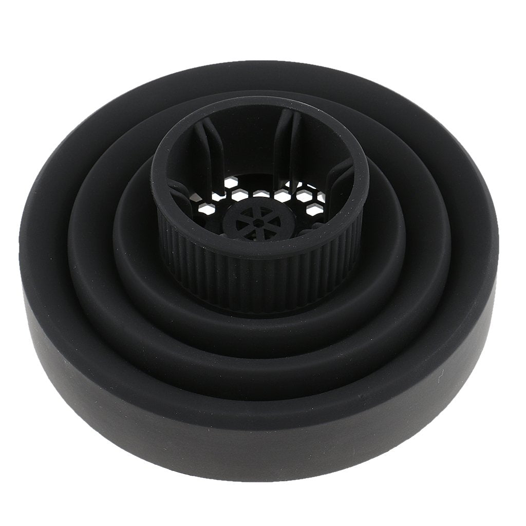 Maxxlite Universal Collapsible Silicone Hair Dryer Blower Diffuser Hairdressing Styling Tool Salon Curl Hair Blower Nozzle -Black
