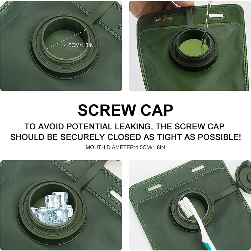 Maxxlite Anti-Bacteria Material Hydration Upgraded Leak Proof Water Reservoir Hydrating Bladder for Hiking Cycling, Running