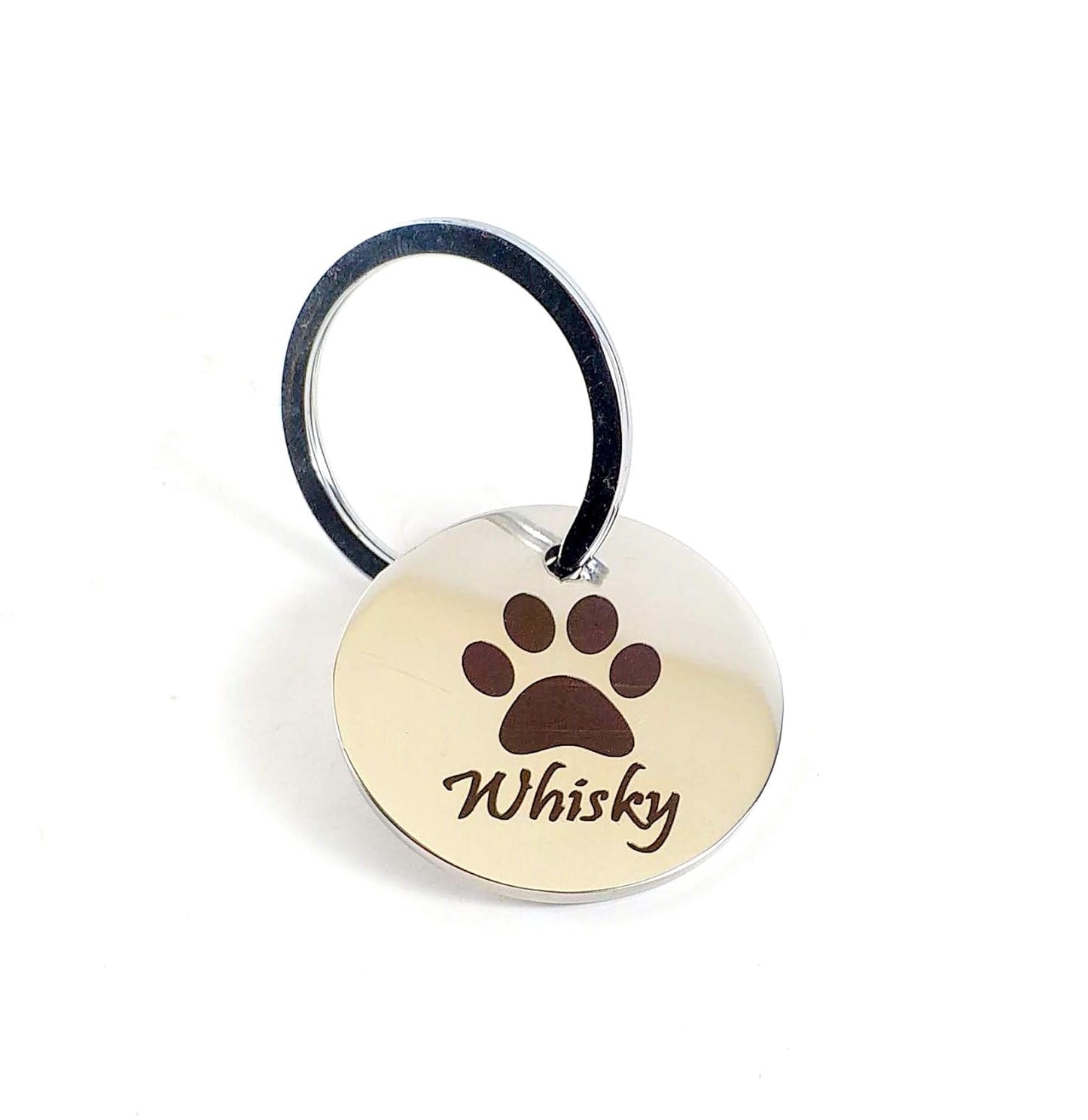 Maxxlite Stainless Steel Engraved Tag for Pet Dog, Cat ID Customized Dog Tag