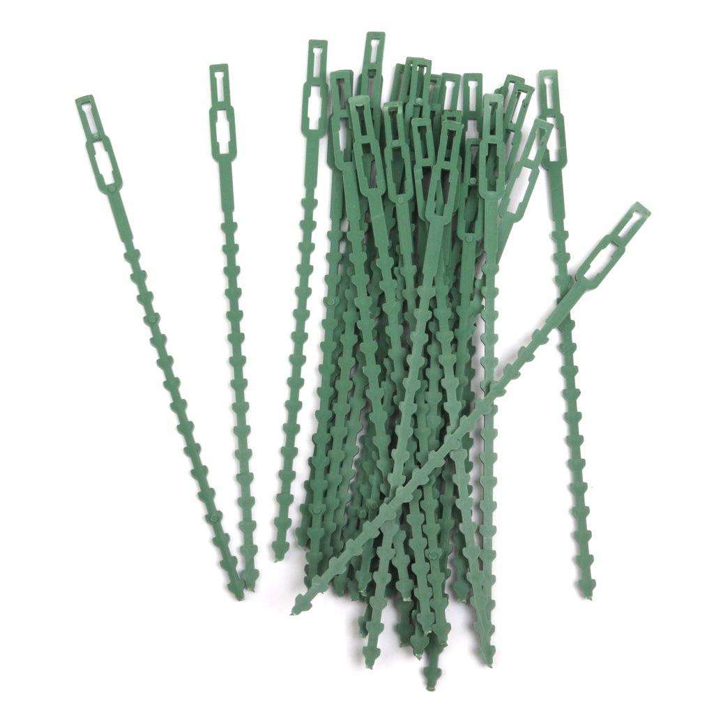 Maxxlite 30Pcs 16. 5Cm Plastic Cable Ties Gardening Clips Plant Ties Green
