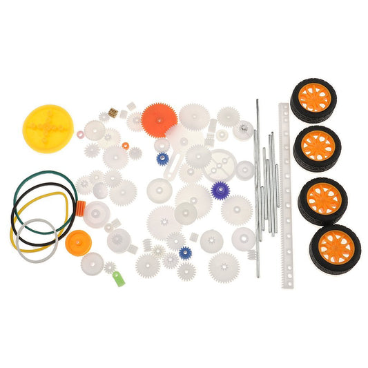 Maxxlite Maxxlite 78 Piece Assorted Type Shaft Single Double Crown Worm Gears DIY Robot Toys Modeling Making Crafts Kit (Multicolour)