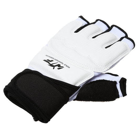 Maxxlite Kids Adult Half Finger Boxing Mitts Muay Thai Karate Punch Sandbag Gym Training Gloves Padded Hand Protector White (Medium)