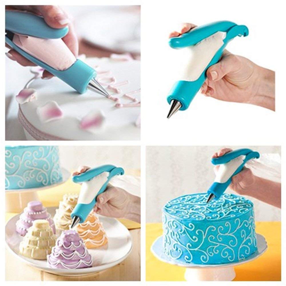 Maxxlite Cake Decorating Pen Icing Piping Tips Nozzles Bag Sugar Craft Fondant Cake Deco Tool Kit (Pack of 2)
