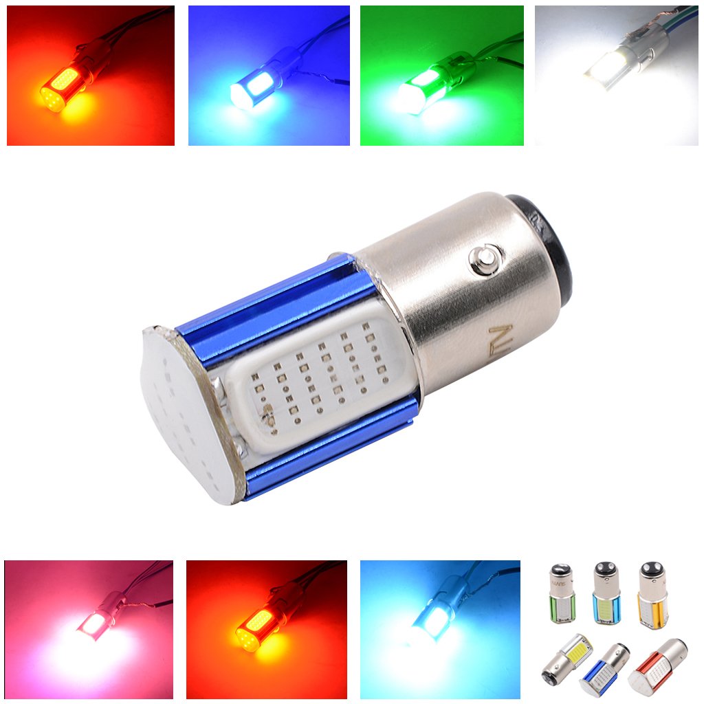 Maxxlite Waterproof Super Bright COB LED Lights Fog Tail Lamp for Car Motorcycle 7-Colors - White