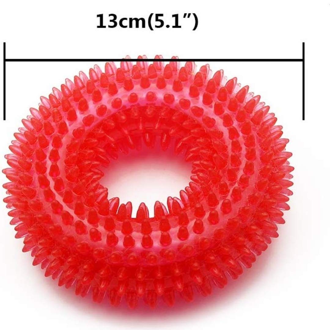 Maxxlite Pet Dog Spike Chew Rim Toy Chew Toy for Dogs & Puppies - Pink