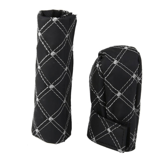 Maxxlite PU Leather Gear Shift Knob and Handbrake Cover Set (Black)