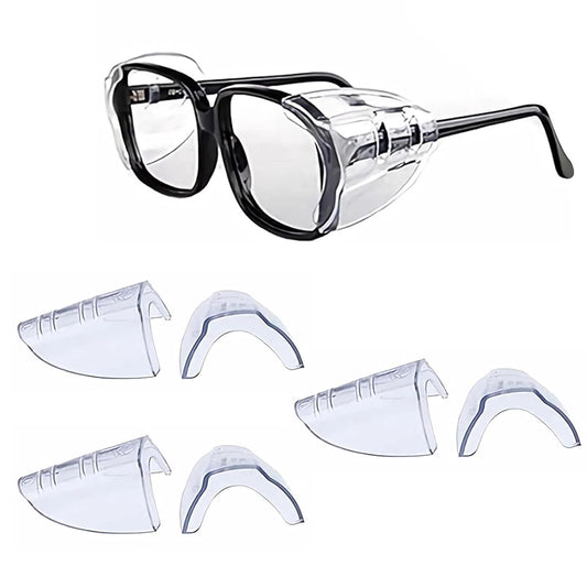 Maxxlite 3 Pairs Eye Glasses Side Shields, Flexible Slip On Side Shields For Safety Glasses Fits Small To Medium