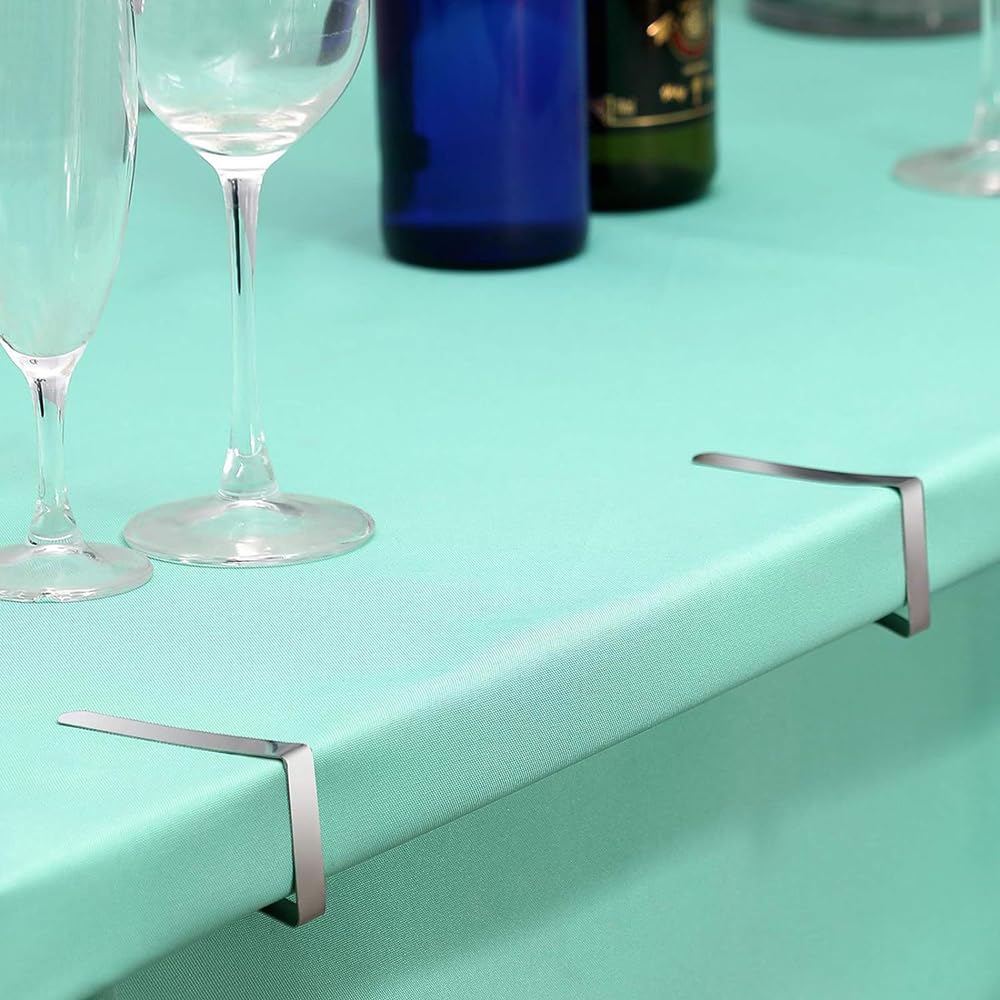 Maxxlite 8pcs Table Clips for Table Cloth, Stainless Steel Table Cloth Clip, Windproof Table Cloth Clips for Dining Table, Table Cover Clamps Table Cloth Holders Ideal for Home Picnic Party Restaurant