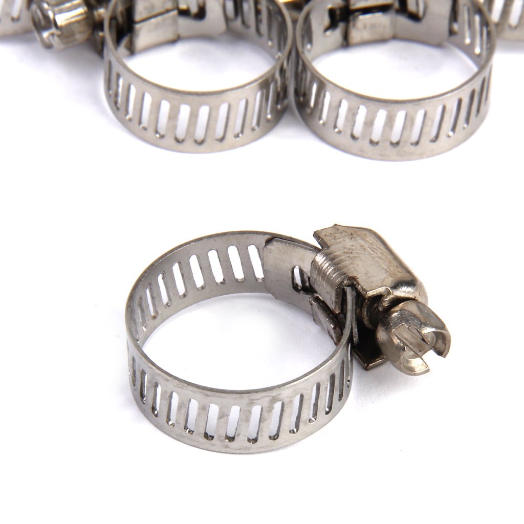 Maxxlite 10Pcs Adjustable Fuel Petrol Pipe Hose Clips Stainless Spring Clamp 13-19Mm