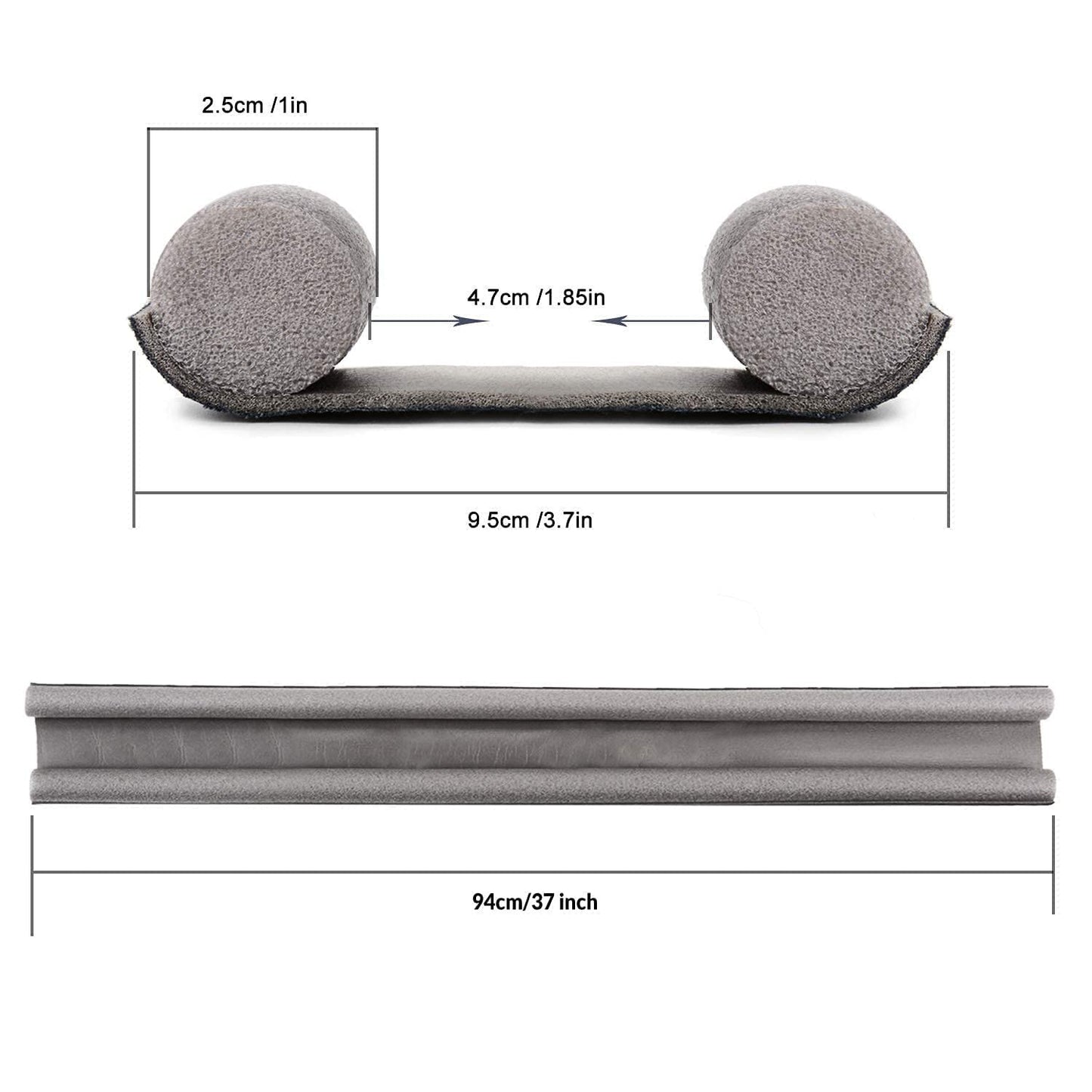 Maxxlite PVC Sound-Proof Reduce Noise Energy Saving Weather Stripping Under Door Twin Draft Stopper (36 inch, Grey)