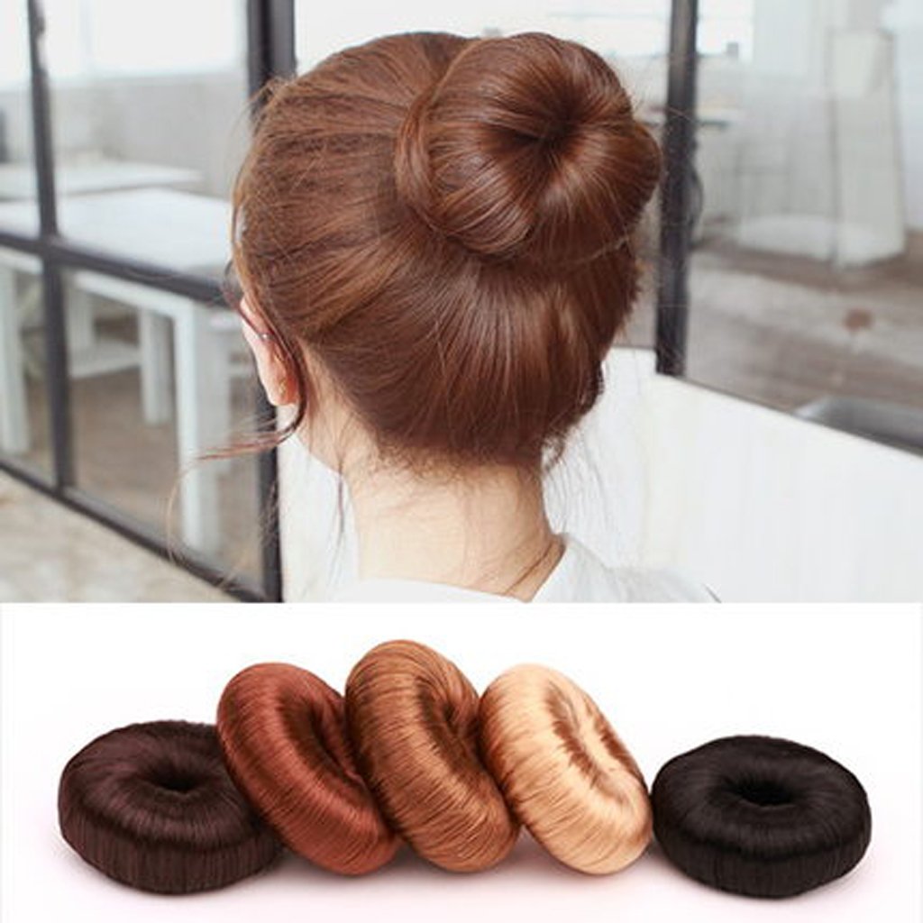 Maxxlite Fashion Hair Doughnut Bun Ring Shaper Hair Donut Style Updo Black