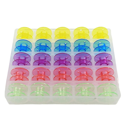Maxxlite 25x Spools Bobbins with PVC Storage Case Colorful for Sewing Machine Sewing | Sewing Machine Accessories | Bobbins