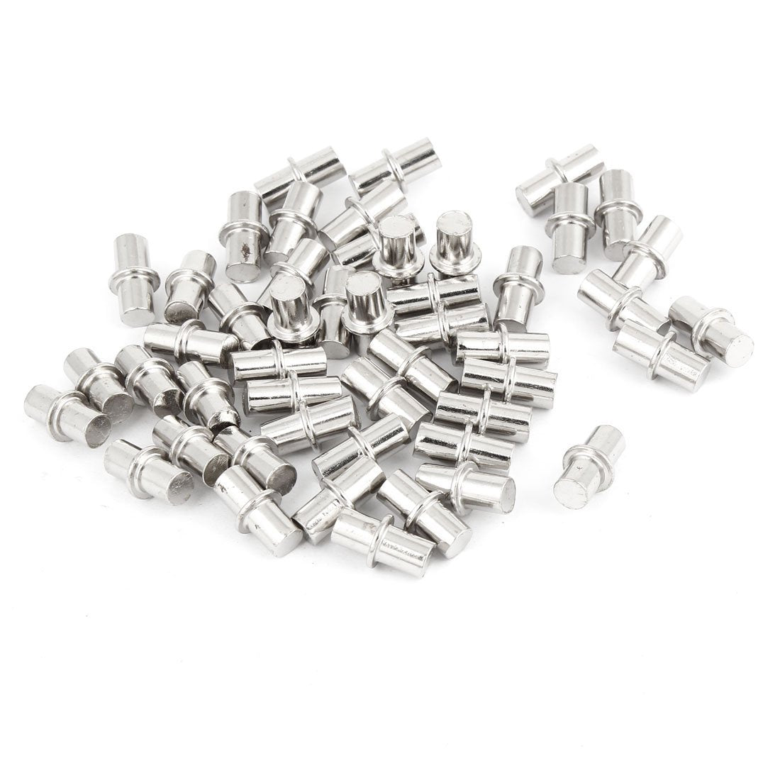 Maxxlite 50PCS Furnitures Shelf Support Pins Studs Metal Peg Silver Tone