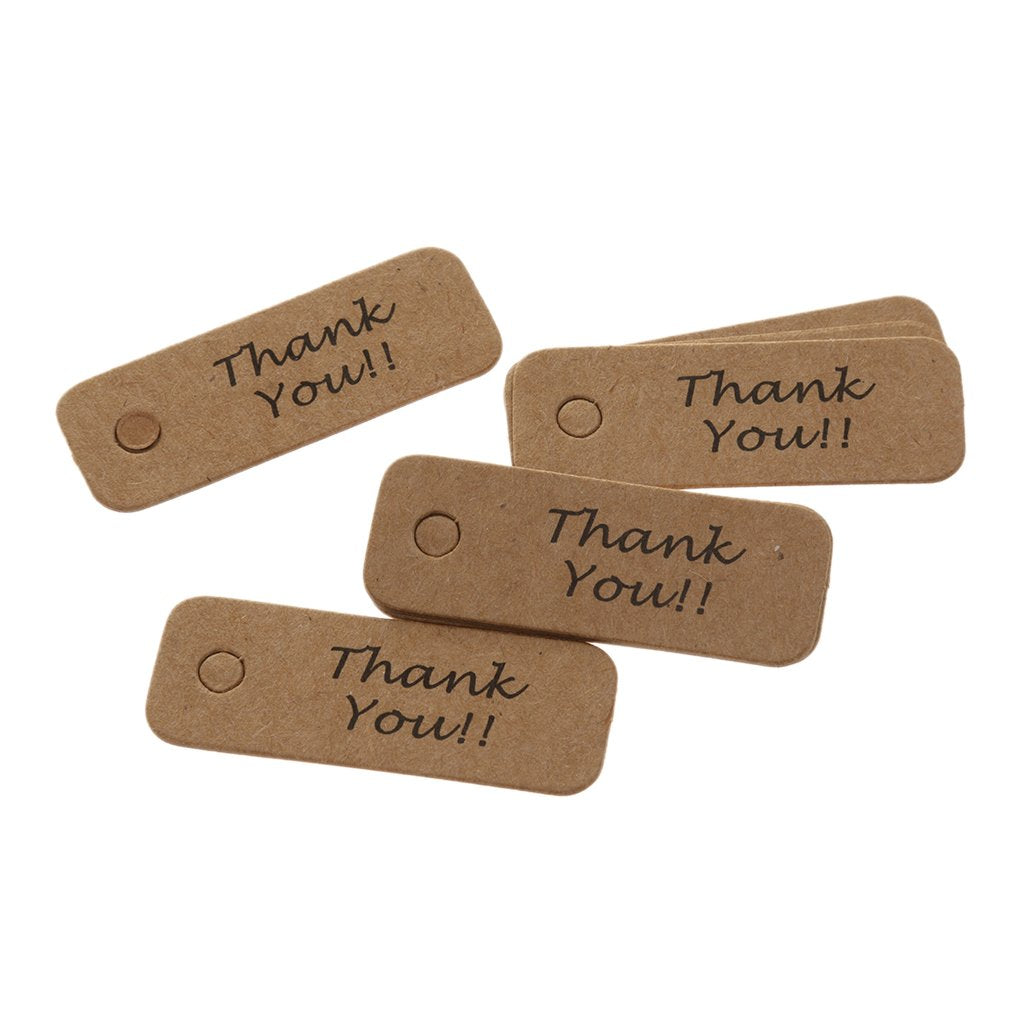 Maxxlite Paper Gift Tags Labels Hanging Cards (Pack of 100)
